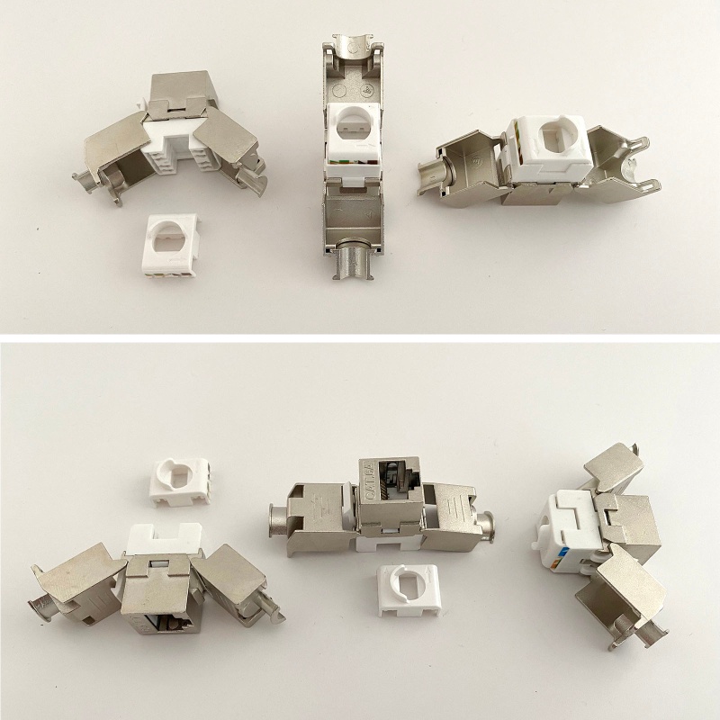 Mô Đun Không Khóa RJ45 RJ45 Sang LSA Cat6 6A 7 Bằng Hợp Kim Kẽm