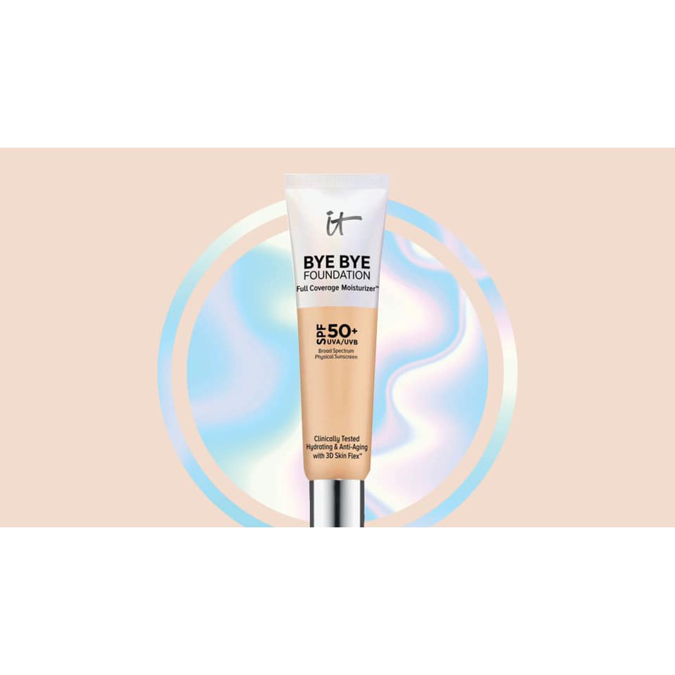 KEM NỀN DÀNH CHO DA KHÔ - CHE PHỦ CAO VÀ CHỐNG NẮNG IT COSMETICS BYE BYE FOUDATION FULL COVERAGE WITH SPF50 - 3978