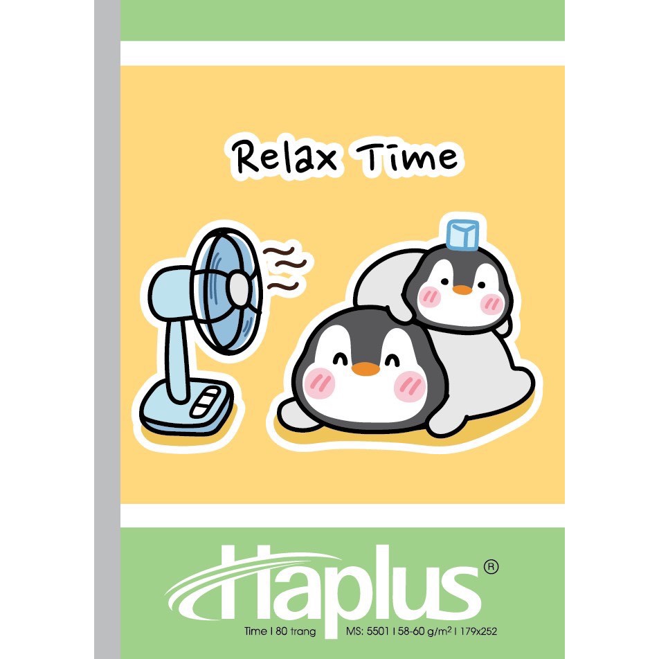 Vở kẻ ngang Haplus - Time (80, 120, 200 trang) (Giao hình ngẫu nhiên)