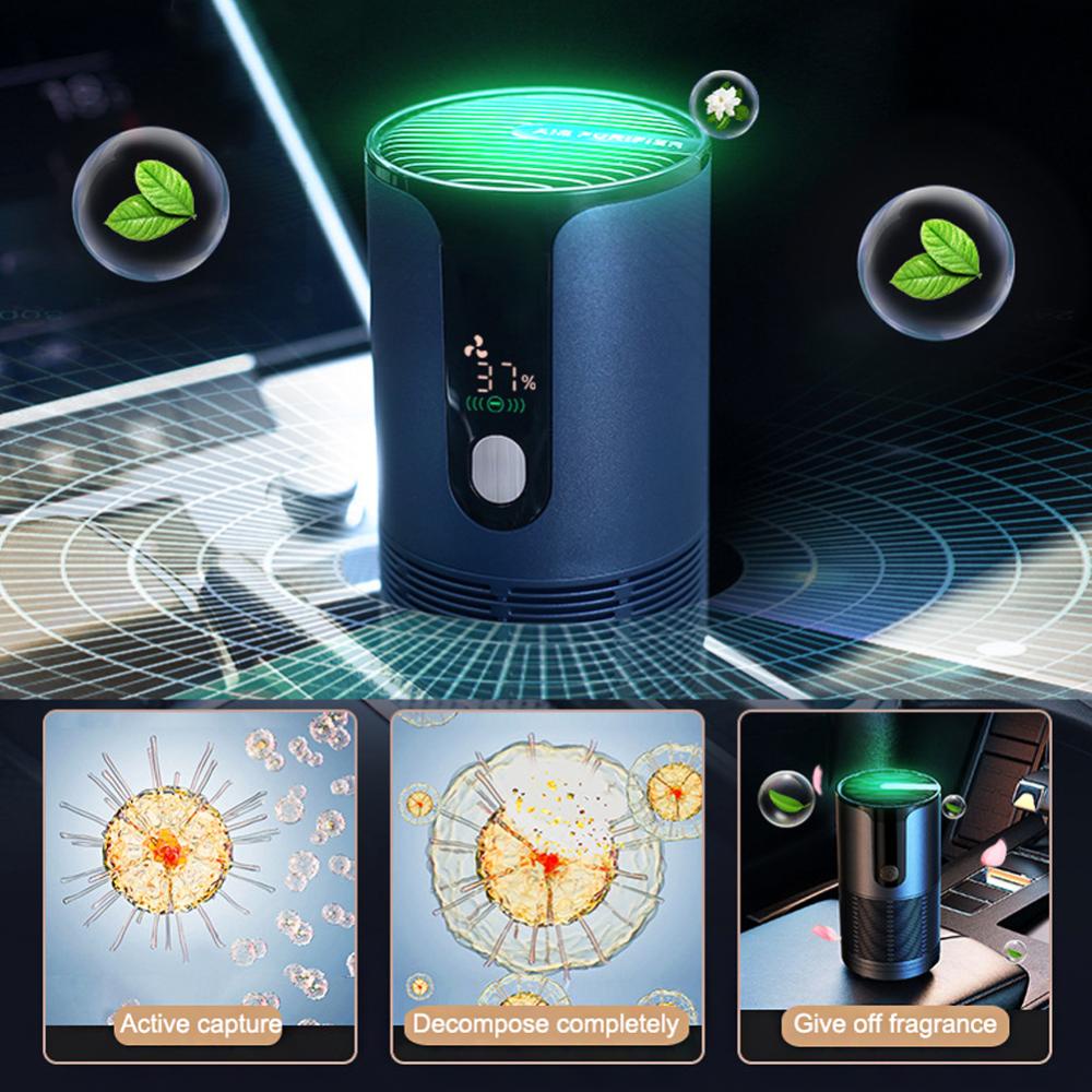 Thiết Bị Lọc Không Khí K6X4 Ion Âm Có Thể Sạc Lại Bằng Cổng USB Dành Cho Ô Tô