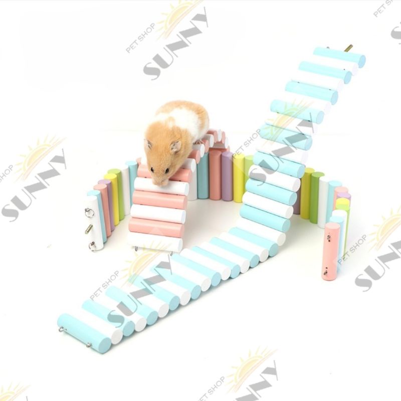 Thang gỗ uốn trang trí chuồng hamster 30-40-50cm