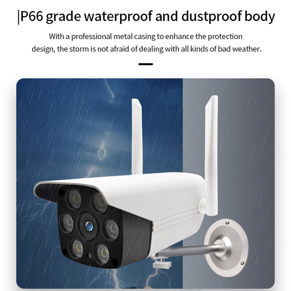 Camera IP không dây HD Ngoài trời Chống thấm nước 1080P Đèn hồng ngoại Ánh sáng ban đêm WIFI PTZ Camera an ninh