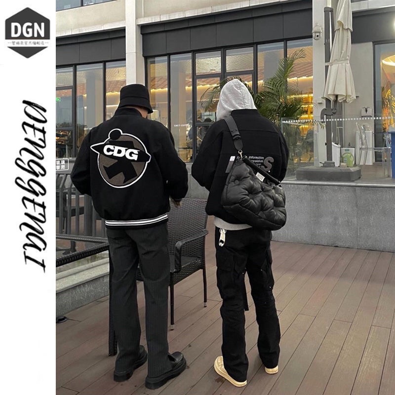 Áo Khoác Bomber Hình Thêu Thiết Kế Nổi Bật, Áo Khoác Đôi Phong Cách Trẻ Trung