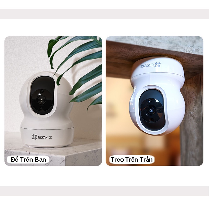 Camera WiFi Ezviz C6N 1080P ⚡𝑭𝑹𝑬𝑬 𝑺𝑯𝑰𝑷 ⚡ Xoay 360 độ, Tích hợp Micro và Loa, Đàm thoại 2 chiều - BH 24 Tháng