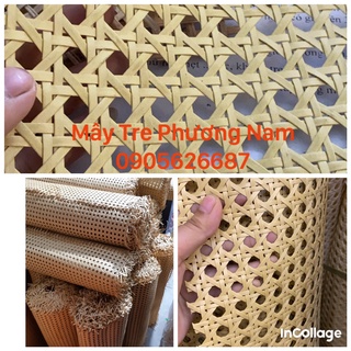 Mành mây mắt cáo bằng nhựa khổ 90 mầu vàng hàng dầy