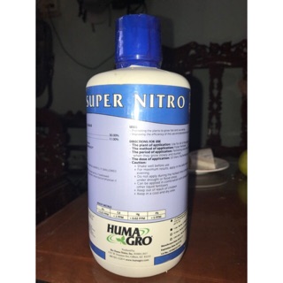 Phân Bón Lá Nhập khẩu Mỹ Đạm Cao Super Nitro Dưỡng Cành Lá Xanh Tốt chai 1 lít