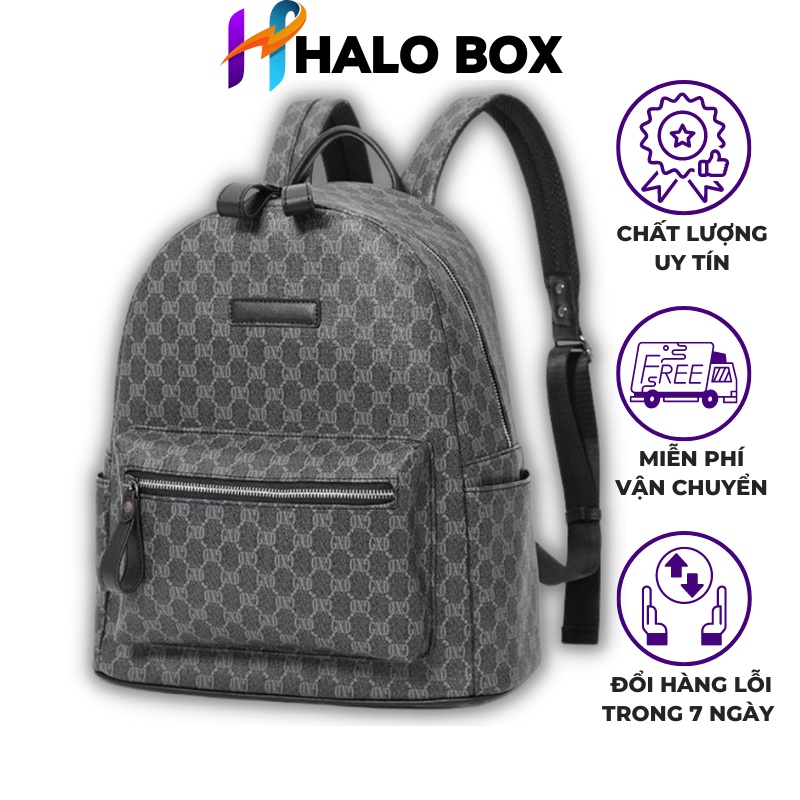 Balo da thời trang nam nữ balo lv da PU cao cấp chống nước cặp đi học đi chơi ulzzang balo đựng laptop 14 inh - 𝐇𝐀𝐋𝐎