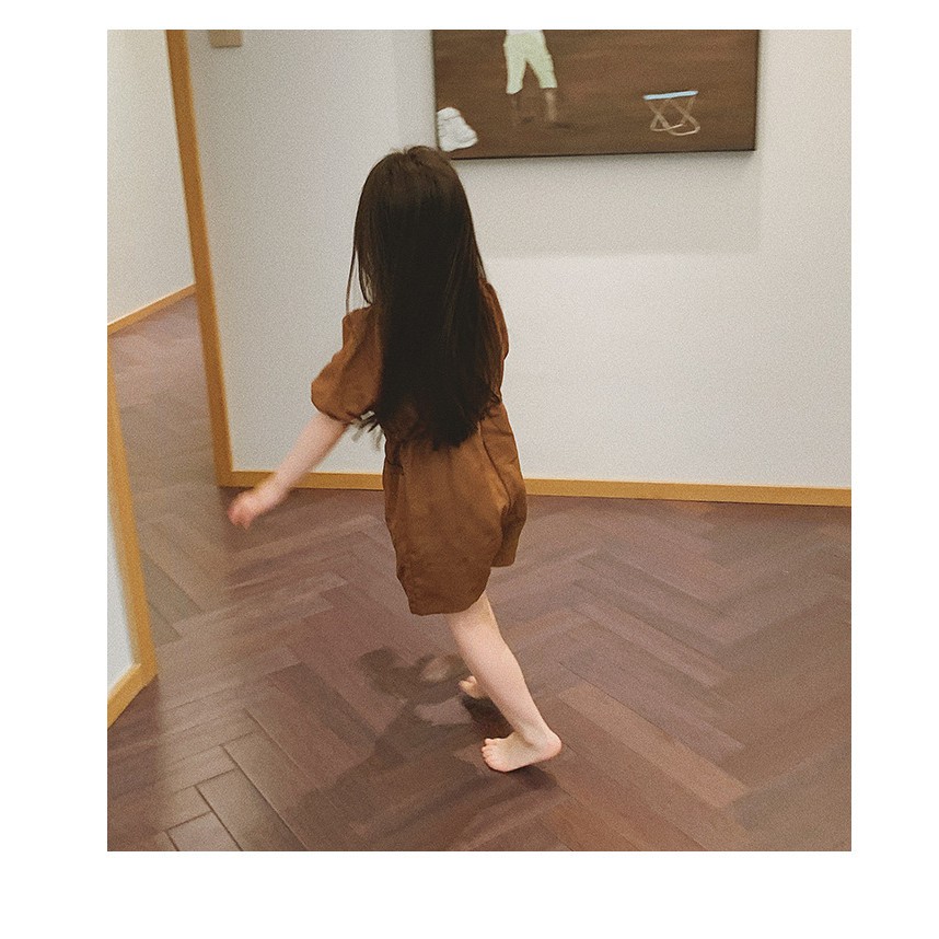 Jumsuit Cotton Mát Mẻ Kiểu Hàn Quốc Cho Bé Gái