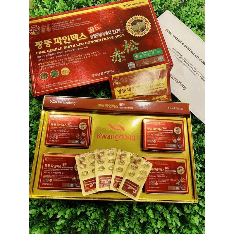 Tinh Dầu Thông Đỏ KWANGDONG PINE MAX GOLD Hàn Quốc, Hộp 120V | BigBuy360 - bigbuy360.vn