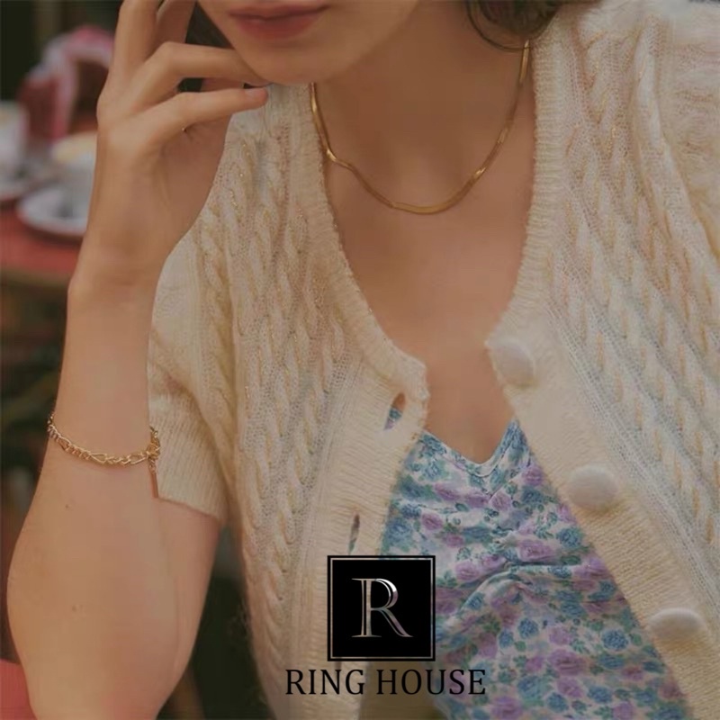 N16 Dây Chuyền Choker Nữ Titan Không Rỉ Gỉ Mảnh Phong Cách Retro Đơn Giản