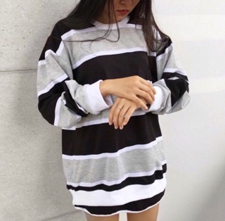 Áo sweeter tay dài sọc ngang