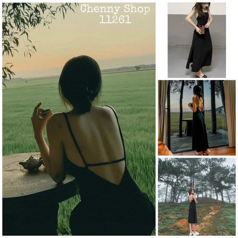 HOẢ TỐC - ẢNH THẬT - ĐẦM V LƯNG MAXI có mút ngực hai dây có tăng đưa