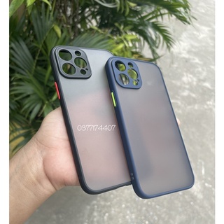 Ốp lưng nhám chống sốc iPhone 11 Pro Max 12, 12 Pro, 12 Pro max viền dẻo lưng nhám chống Vân tay