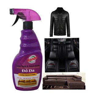 Chai xịt làm sạch và đánh bóng đồ da Hando 600ml