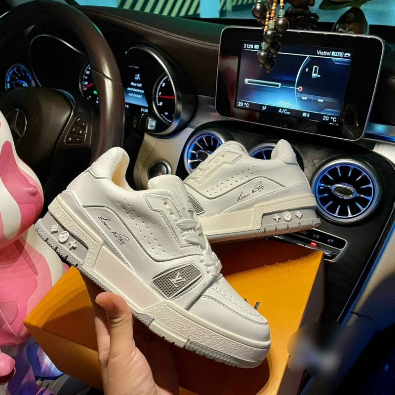 clo Giày Thể Thao Nữ Xanh Cam 5p Lv Da mềm Êm Fullbox Bill Túi Cao Cấp