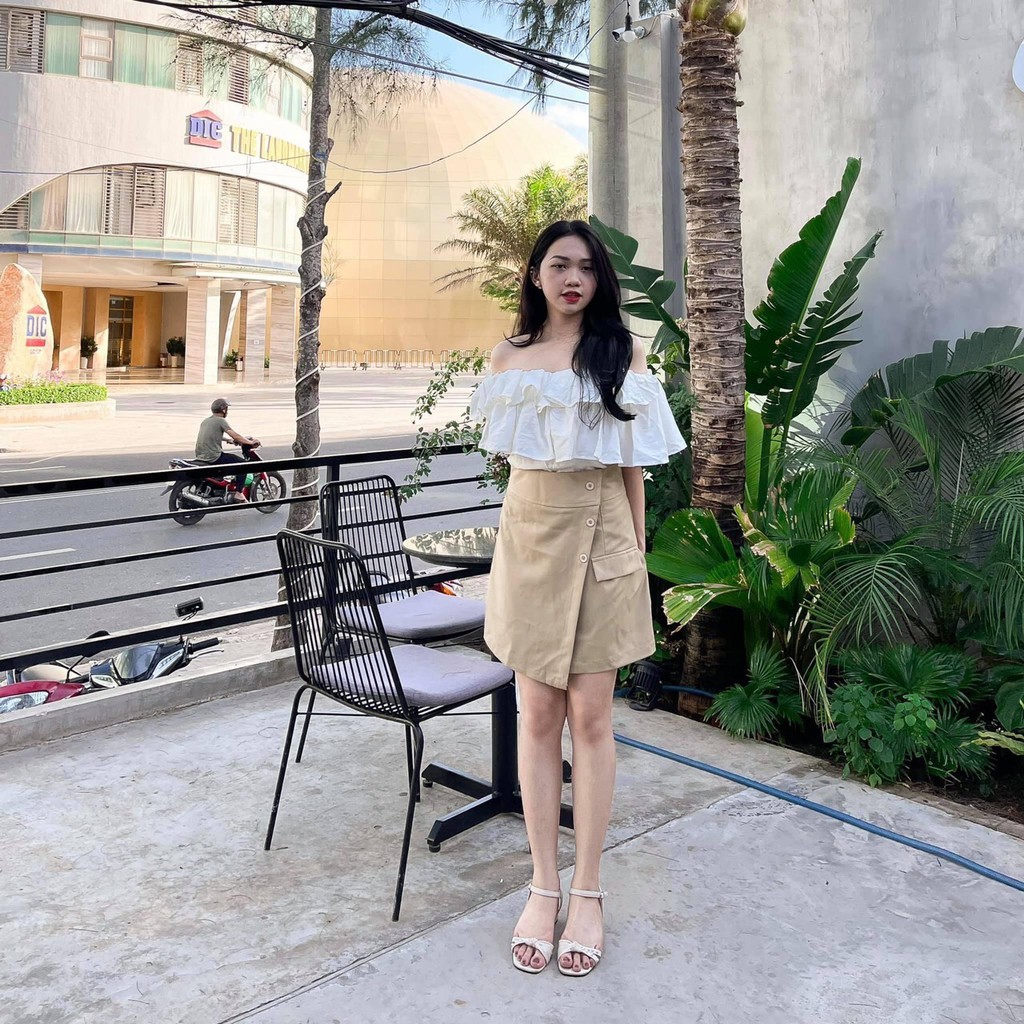 Set áo trễ vai kèm quần giả váy (S14) | BigBuy360 - bigbuy360.vn