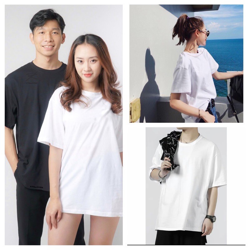 Áo thun dư Hàn mindbrigt nam nữ chất cotton dày mát | BigBuy360 - bigbuy360.vn