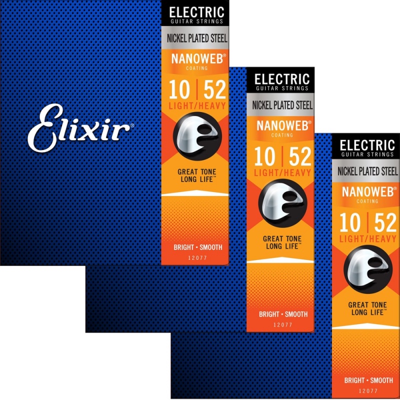 Elixir Polyweb 12000 12050 12077 Dây đàn guitar điện Phụ kiện thép mạ niken Nhạc acoustic