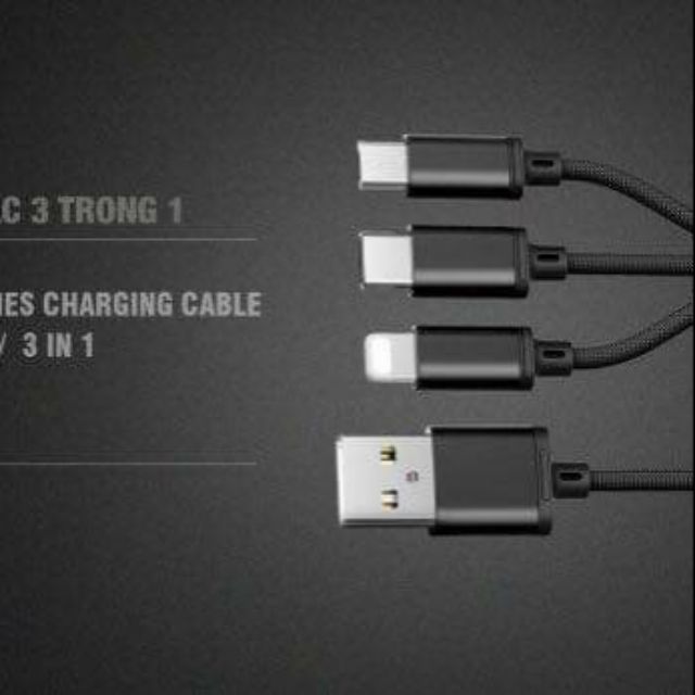 Cáp Đa Năng Remax 3 Đầu RC-131TH (Lightning - Micro USB - Type C)