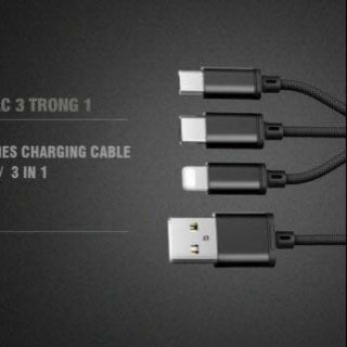 Cáp Đa Năng Remax 3 Đầu RC-131TH (Lightning - Micro USB - Type C)