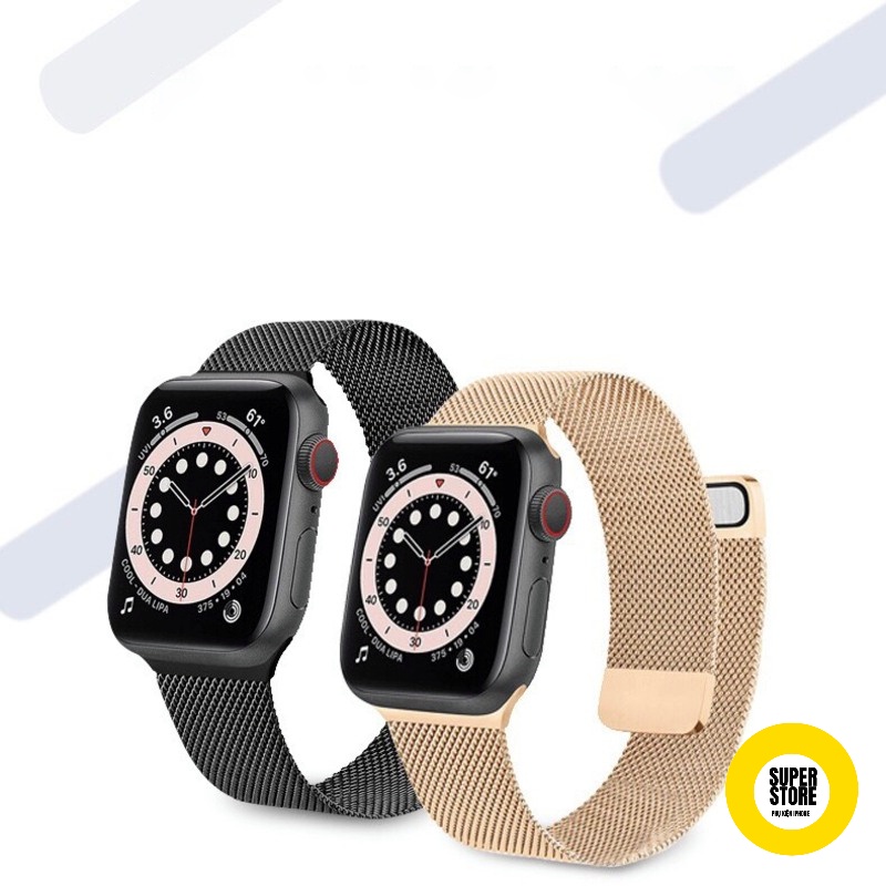 Dây đồng hồ thép KHÔNG GỈ dành cho Apple watch khóa nam châm size 38mm 40mm 42mm 44mm Series 7/SE/6/5/4/3/2/1