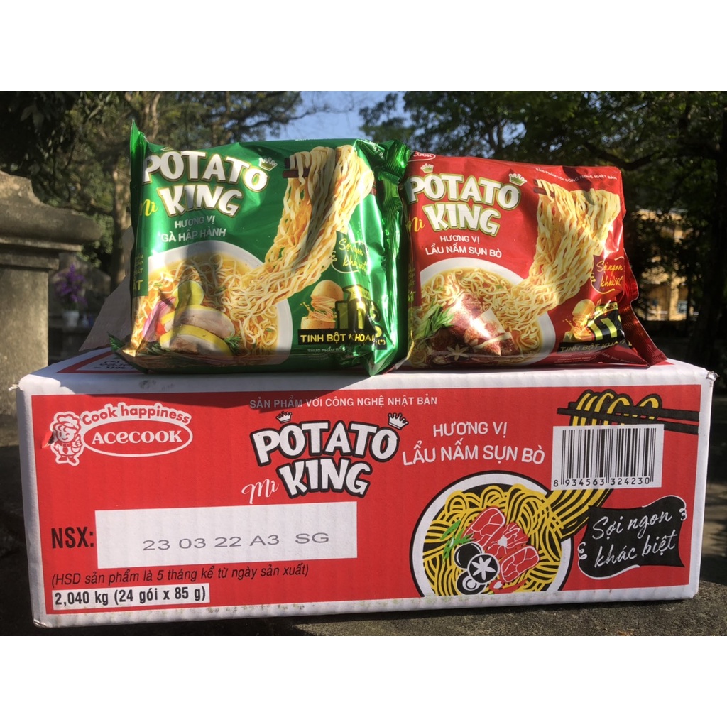 COMBO 10 GÓI MÌ POTATO KING  ACECOOK 85GR