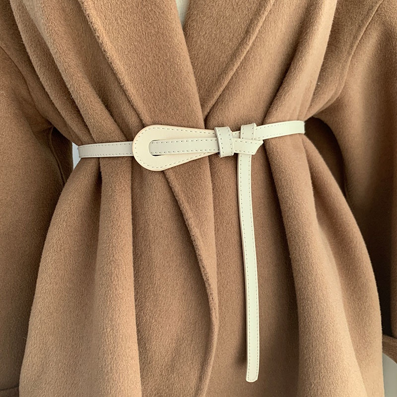 Thắt Lưng Da PU Bản Nhỏ Thanh Lịch Cho Nữ