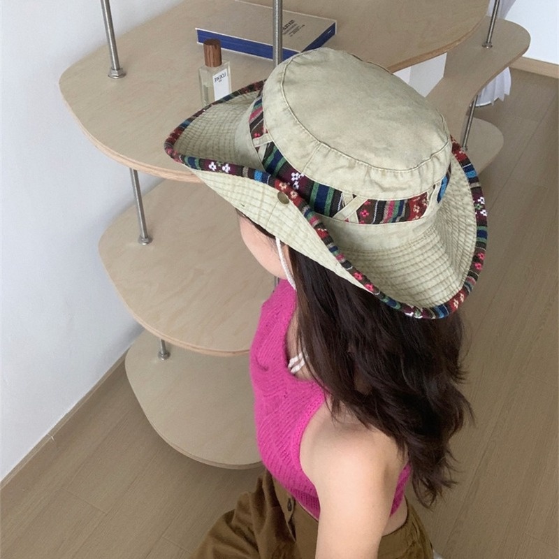 Mũ Cao Bồi denim Che Nắng Ngoài Trời Phong Cách vintage