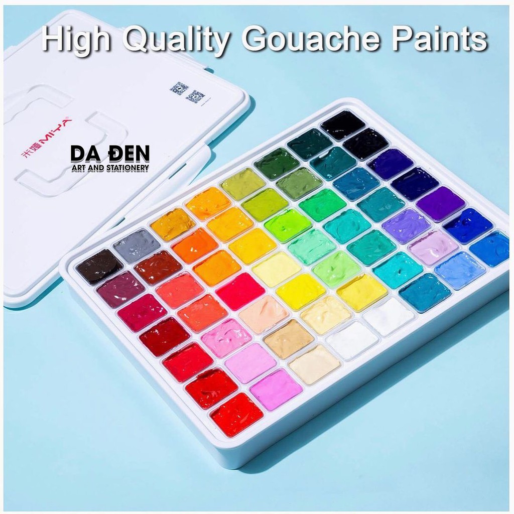 [DA ĐEN] Màu Gouache Himi Thạch 56 Màu Hộp Nhựa