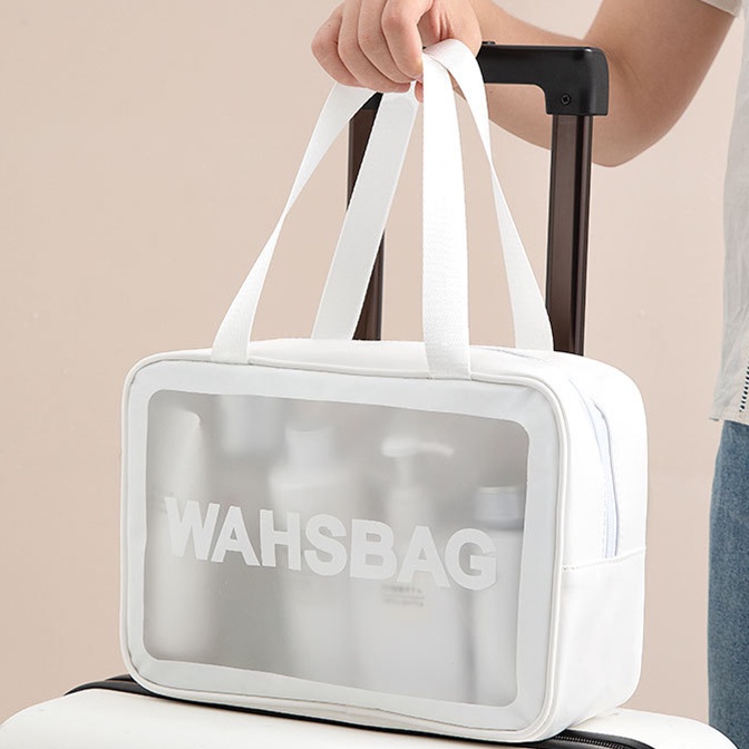Túi washbag 30x21x12cm du lịch đựng mỹ phẩm và phụ kiện chống thấm nước, dễ dàng vệ sinh và quản lí đồ đạc ngăn nắp