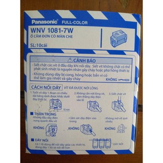 Rẻ vô địch Combo 10 chiếc Hạt ổ cắm Panasonic Full -Color (Hạt nhỏ) 2 chấu có màn che hàng chuẩn