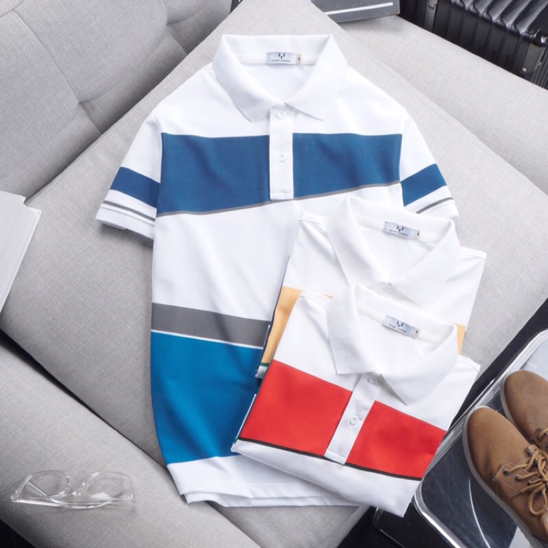 Áo thun polo Marc Color kẻ sọc phối màu độc đáo ASTD156
