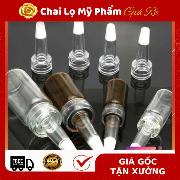 Lọ Chiết Serum ❤ RẺ VÔ ĐỊCH ❤ Chai lọ chiết serum 5ml,10ml, chai nhọn chiết tinh chất bộ 3 nút , phụ kiện du lịch