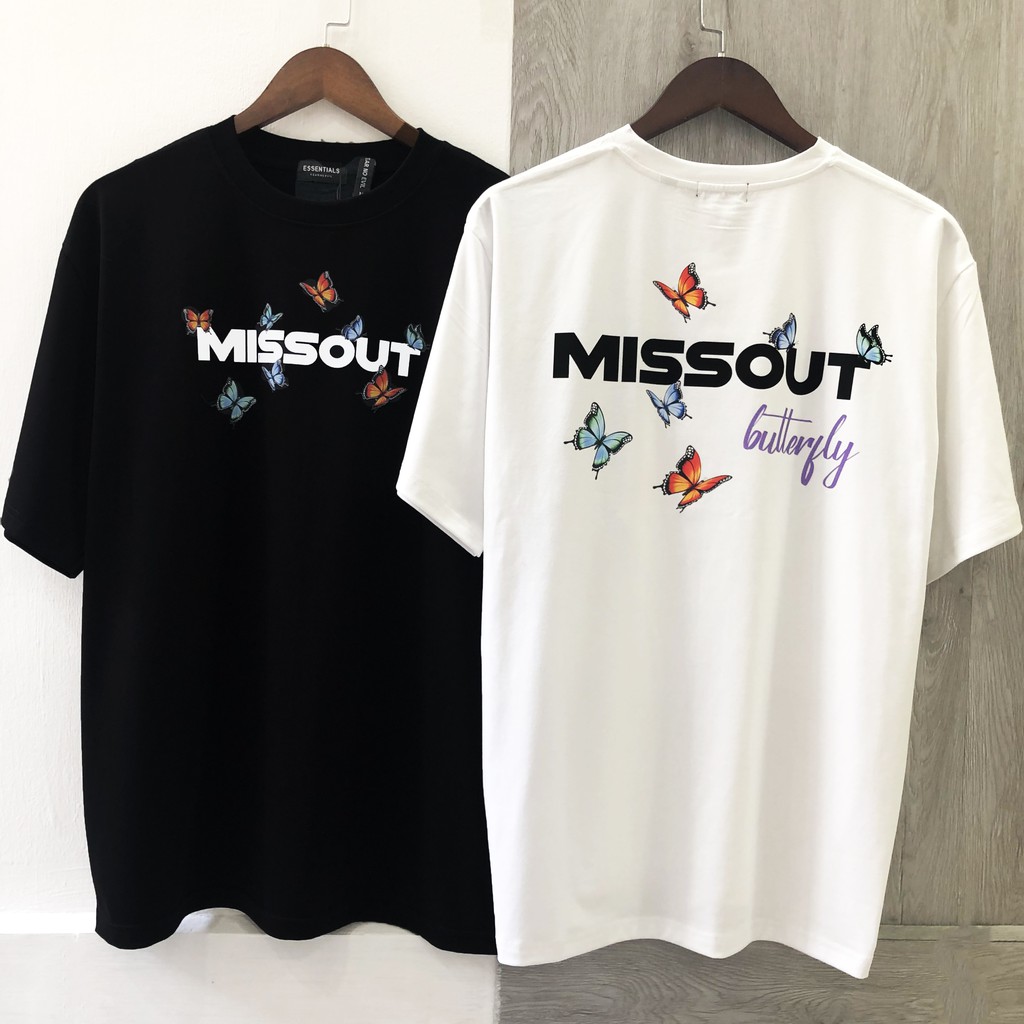 Áo thun tay lỡ MISSOUT BUTTERFLY, áo thun cotton nam nữ unisex , Dricco_offcial
