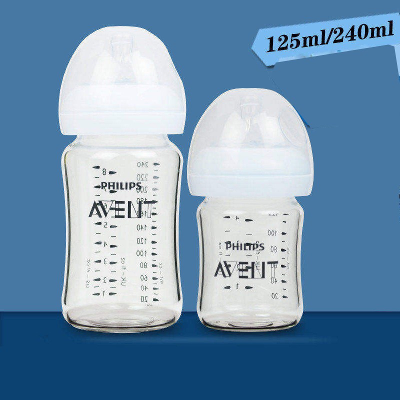 Bình sữa thủy tinh Philips Avent Natural 125ml/240ml (Được chọn núm 0-5)