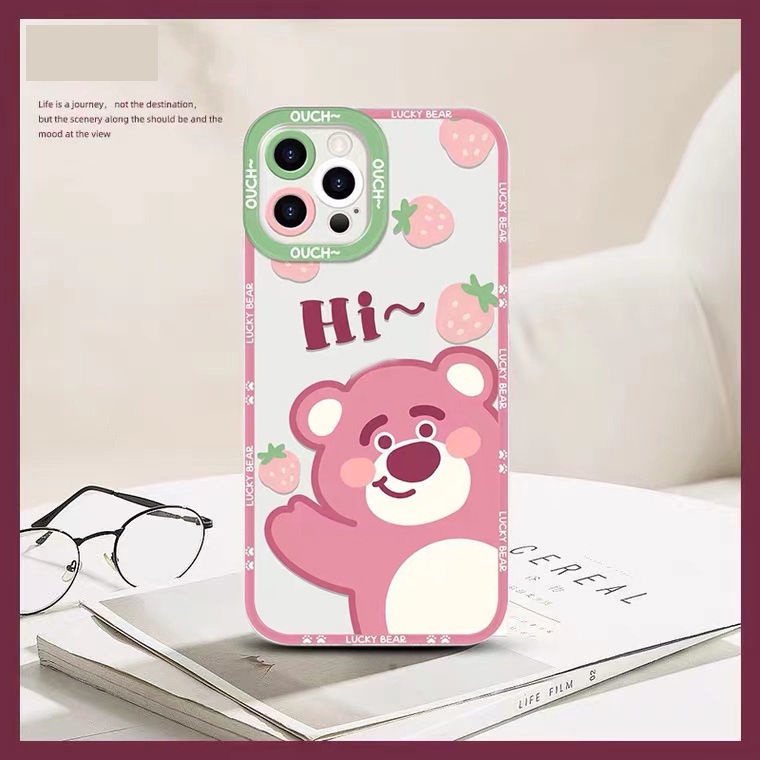 Ốp Điện Thoại TPU Mềm Hình Gấu Cho IPhone 13 12 Mini 11 Pro X XR XS Max SE 2020 6 6S 7 8 Plus