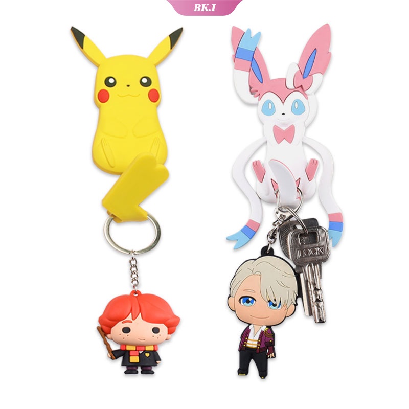 Móc Dán Tường Bằng PVC Hình Pokemon pikachu
