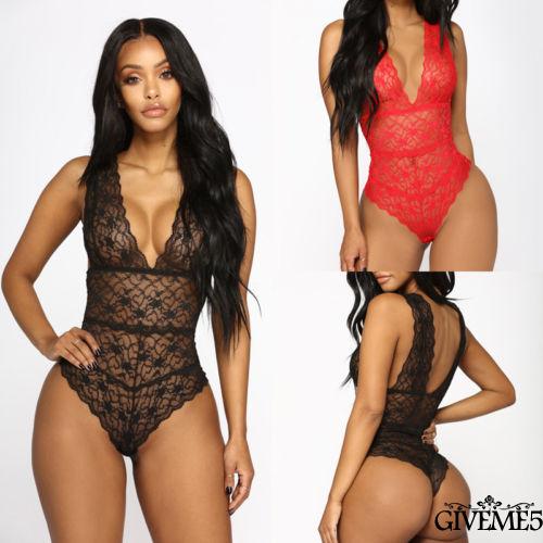 Đồ Lót Áo Liền Quần Ren Cổ Chữ V Gợi Cảm Cho Nữ