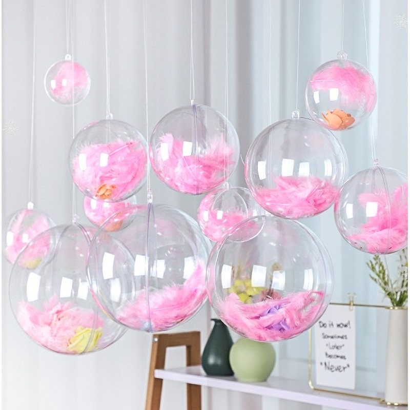 Quả Cầu Rỗng Bằng Nhựa Trong Suốt 4 Kích Cỡ Có Thể Bơm Đầy Trang Trí Cho Trang Trí Tiệc/Lễ Hội/Lễ Hội DIY
