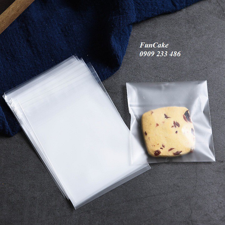 Túi đựng bánh quy trong suốt cán mờ (100c/bịch)