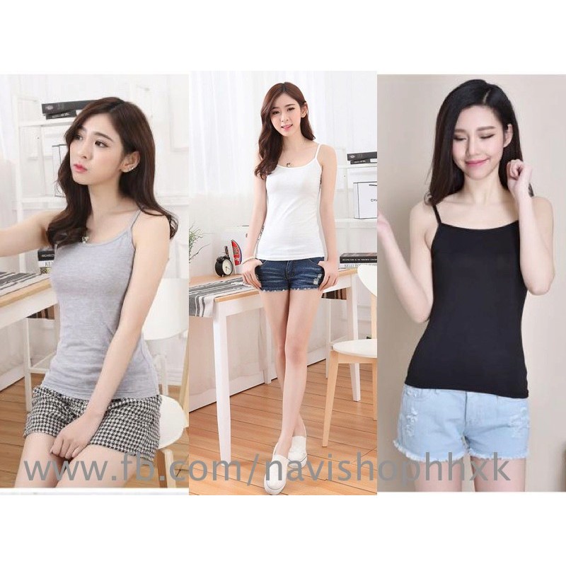 Áo 2 dây cotton mềm dễ MIX đồ | BigBuy360 - bigbuy360.vn