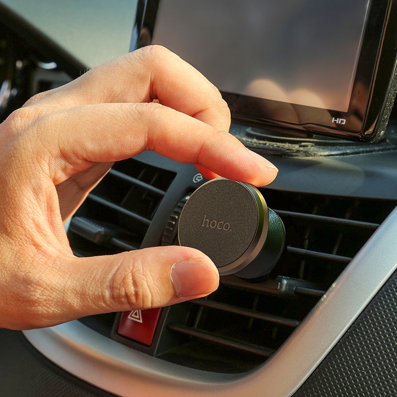 Đế hít điện thoại trên ô tô nam châm HOCO - Giá đỡ điện thoại oto siêu mỏng lực hít mạnh cho xe hơi