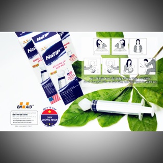 Combo dụng cụ rửa mũi natip + nhiệt kế dán trán fever track