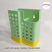 Ống đựng đũa, thìa hình sao Việt Nhật (MS:2772) - Hộp đựng đũa muỗng 2 ngăn để bàn tiện lợi Buôn Rẻ 01432