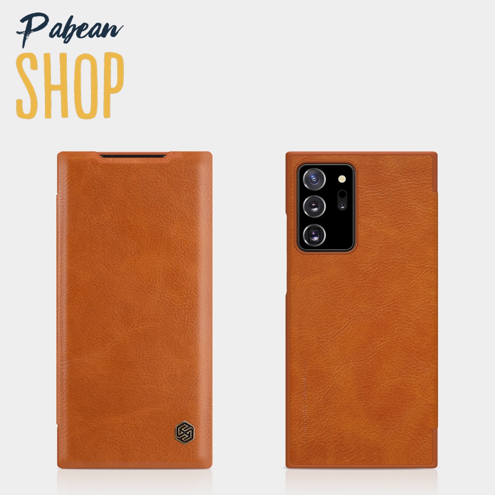 BAO DA GẬP CHÍNH HÃNG NILLKIN QIN tích hợp khe đút thẻ cho SAMSUNG NOTE 20/ NOTE 20 ULTRA