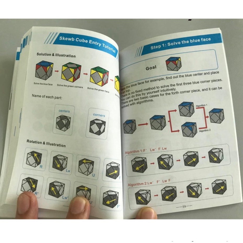 Công thức hướng dẫn giải rubik 2x2x2, 3x3x3,4x4x4, 5x5x5, 6x6x6, Megaminx, Pyraminx,qiyi,gans,meilong rubik biến thể  và