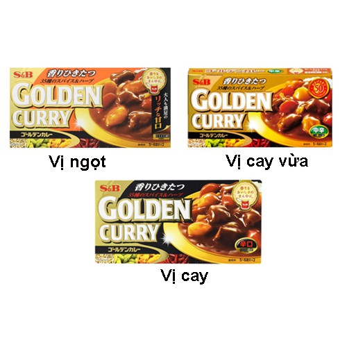 [Tổng kho HN] Viên nấu cà ri S&B Golden Curry 198g Nhật Bản