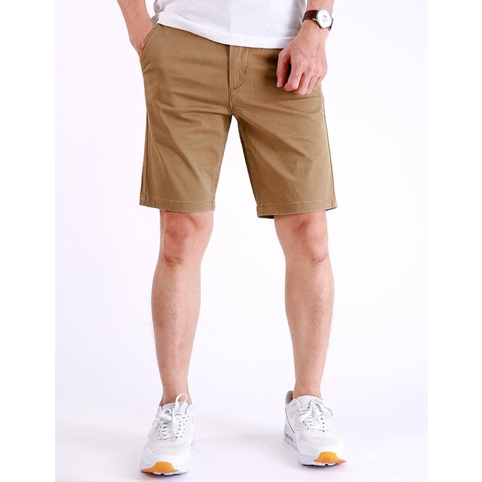 Quần Short Kaki Nam Cao Cấp Màu Ghi, Quần Sooc Kaki Nam Vải Cotton Co Giãn Thoải Mái, DOKI