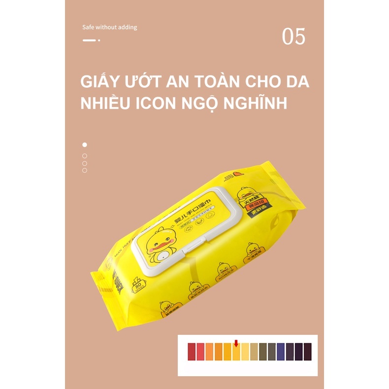 Khăn Giấy Ướt Vịt Vàng Khăn Lau Mặt Cao Cấp Siêu Mềm Mịn An Toàn Thích Hợp Cho Mọi Loại Da Angola_shop