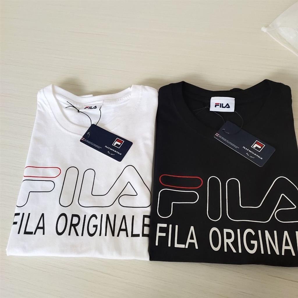 Fila mới mùa hè nam áo thun ngắn tay thương hiệu thời trang Feifei cổ tròn Hàn Quốc Logo học sinh Co